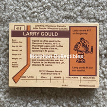 Load image into Gallery viewer, Larry Gould - Autographed Card Custom Vancouver Canucks