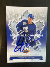 Load image into Gallery viewer, Todd Warner Autographed Cards Centennial #1 Card