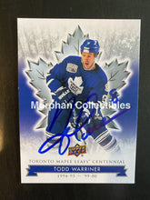 Load image into Gallery viewer, Todd Warner Autographed Cards Centennial #4 Card