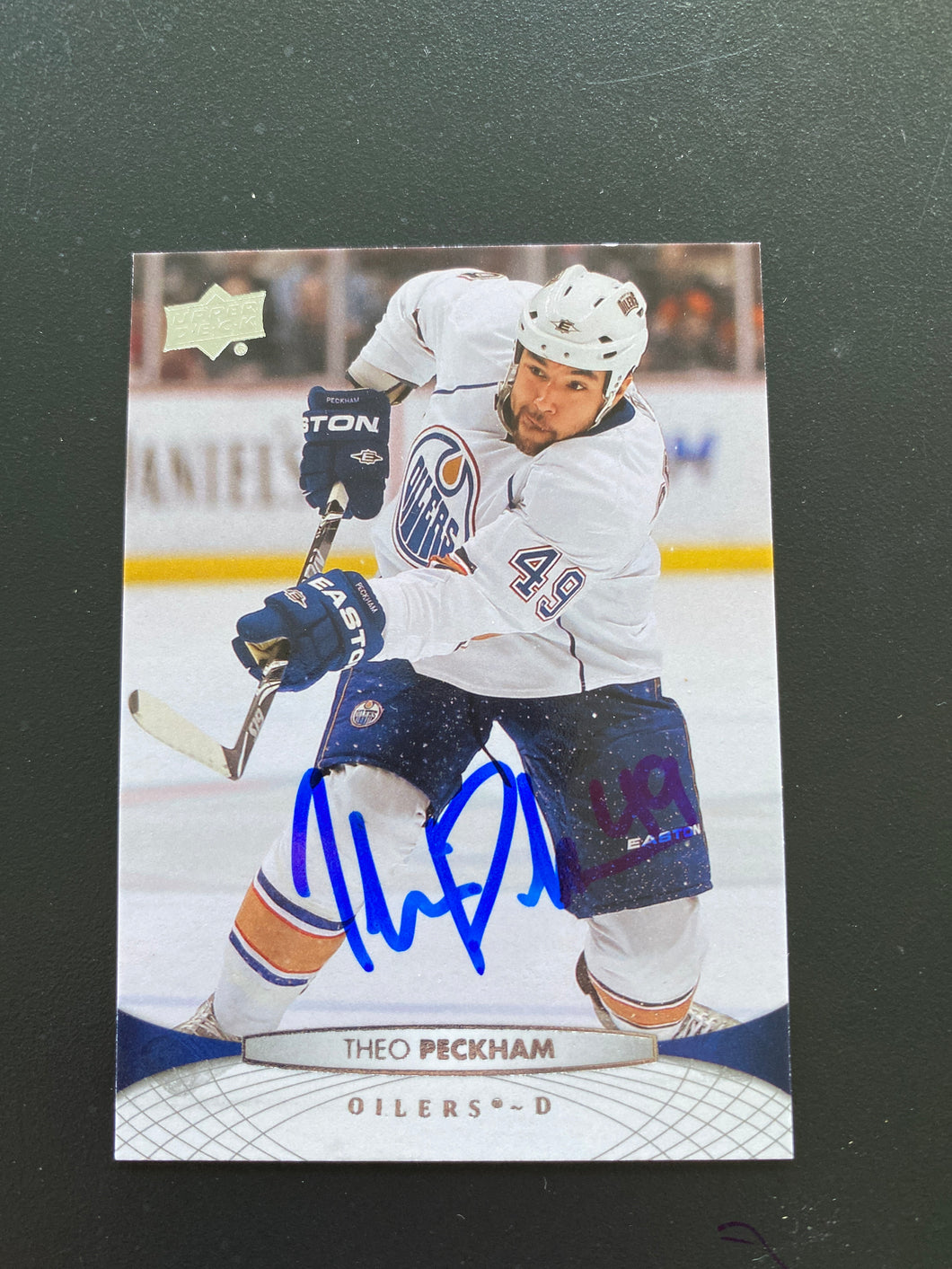 Theo Peckham- Autographed Card - 2011/12 Upper Deck