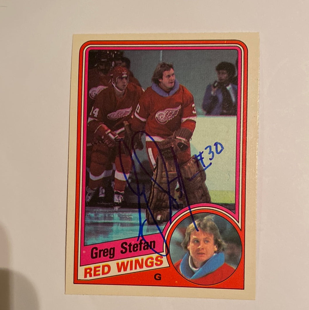 Greg Stefan - Autographed Card 1984-85 Opc