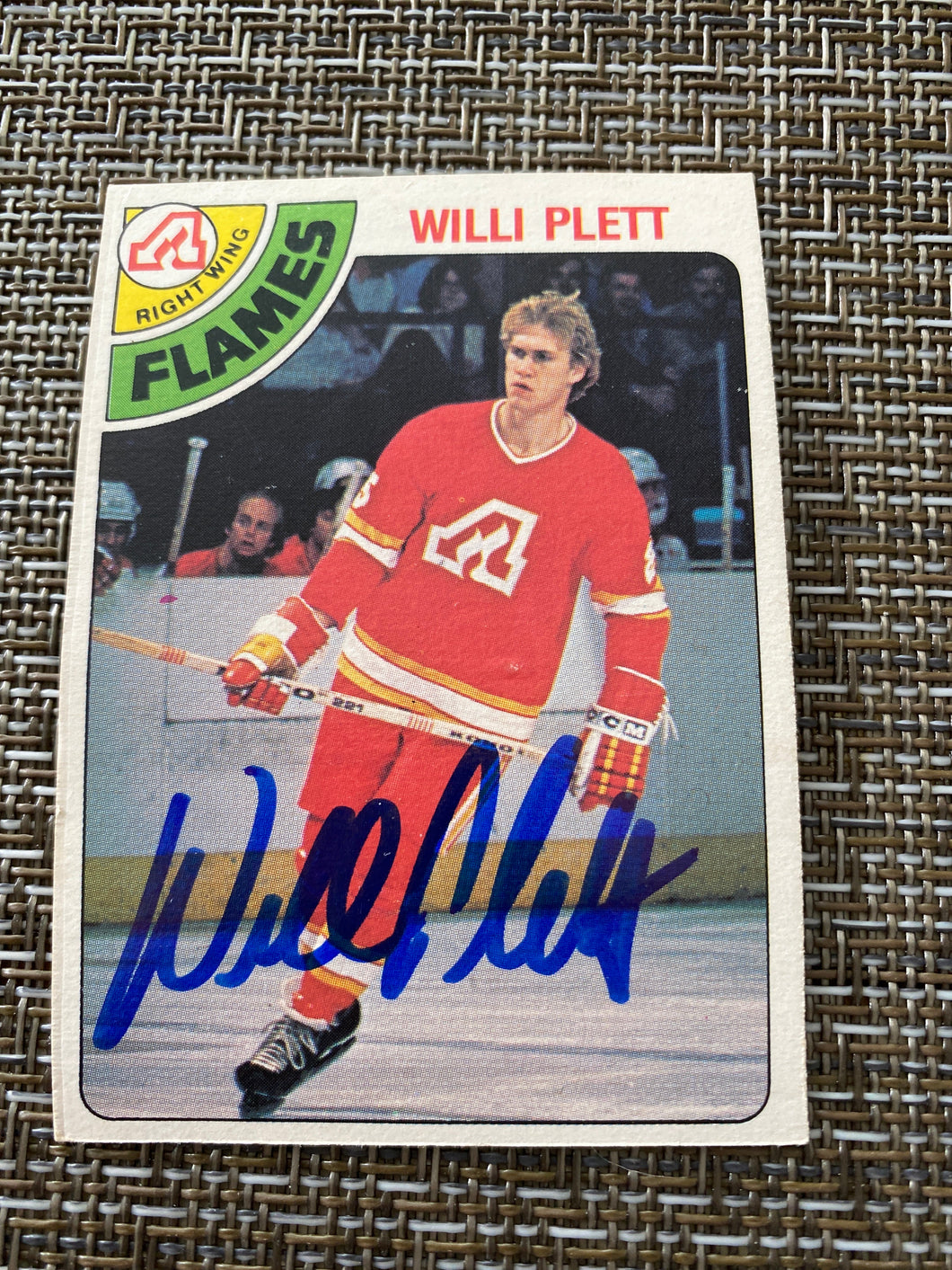 Willi Plett - Autographed Card 1978/79 Opc