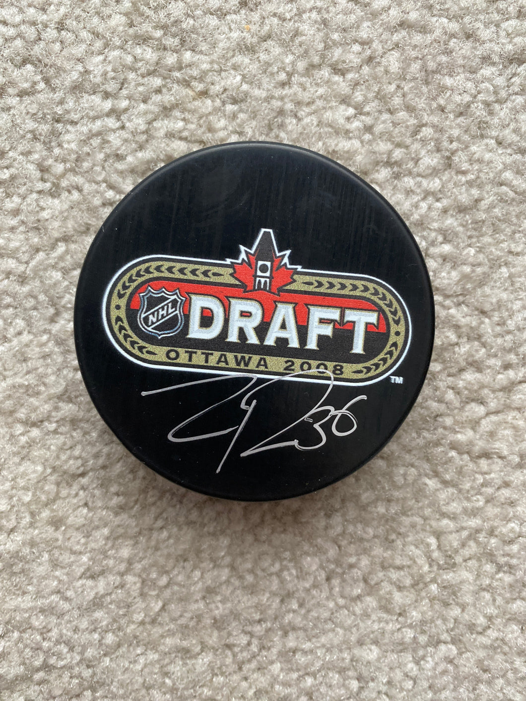 Zac Rinaldo - Autographed Puck - NHL Draft 2008