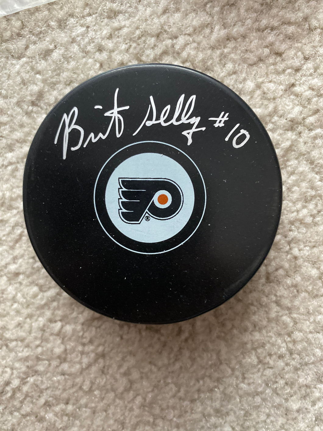 Brit Selby - Autographed Puck - Philadelphia Flyers