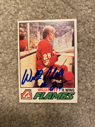 Willi Plett - Autographed Card 1977-78 Opc