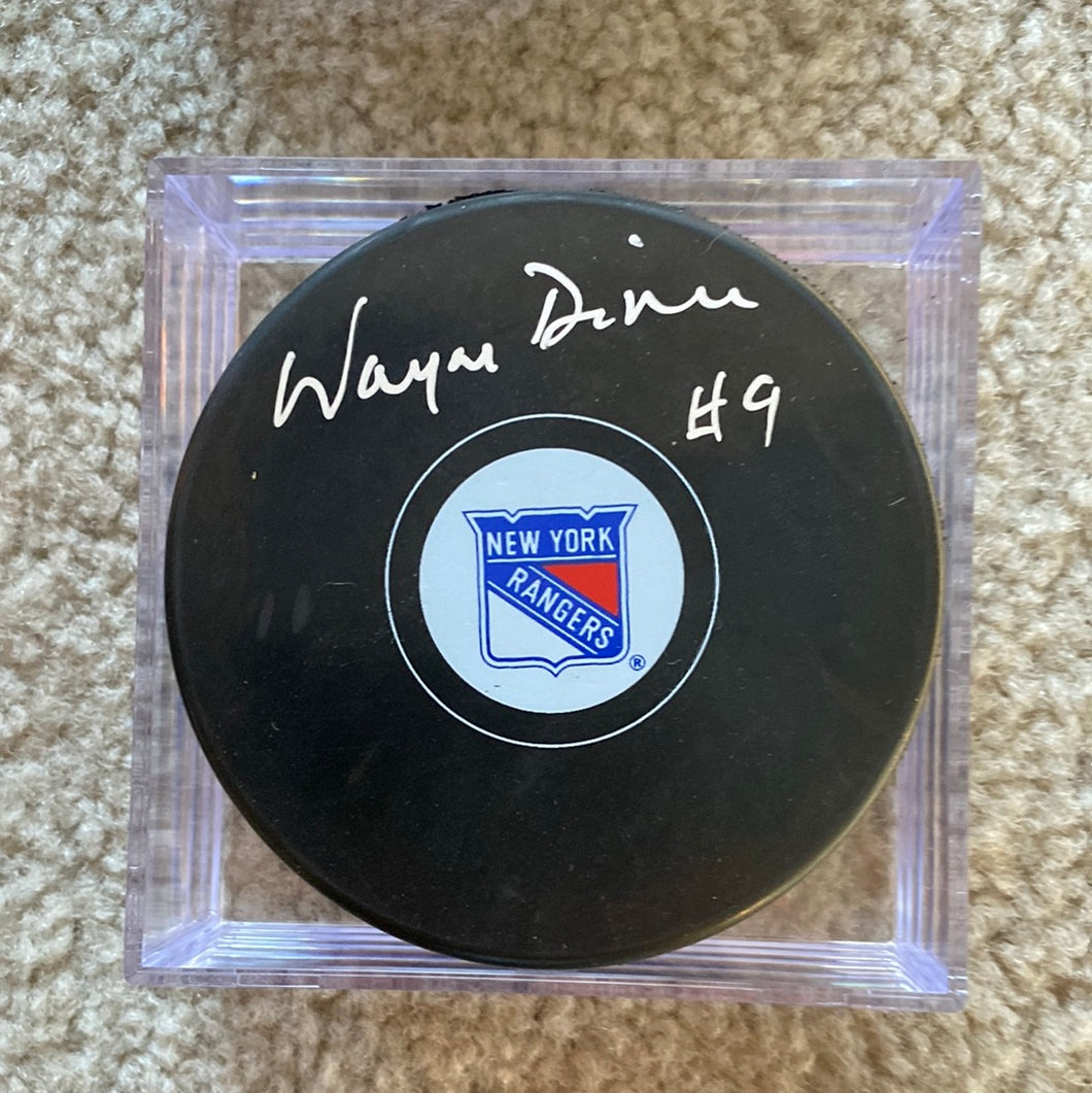 Wayne Dillon - Autographed Puck - New York Rangers