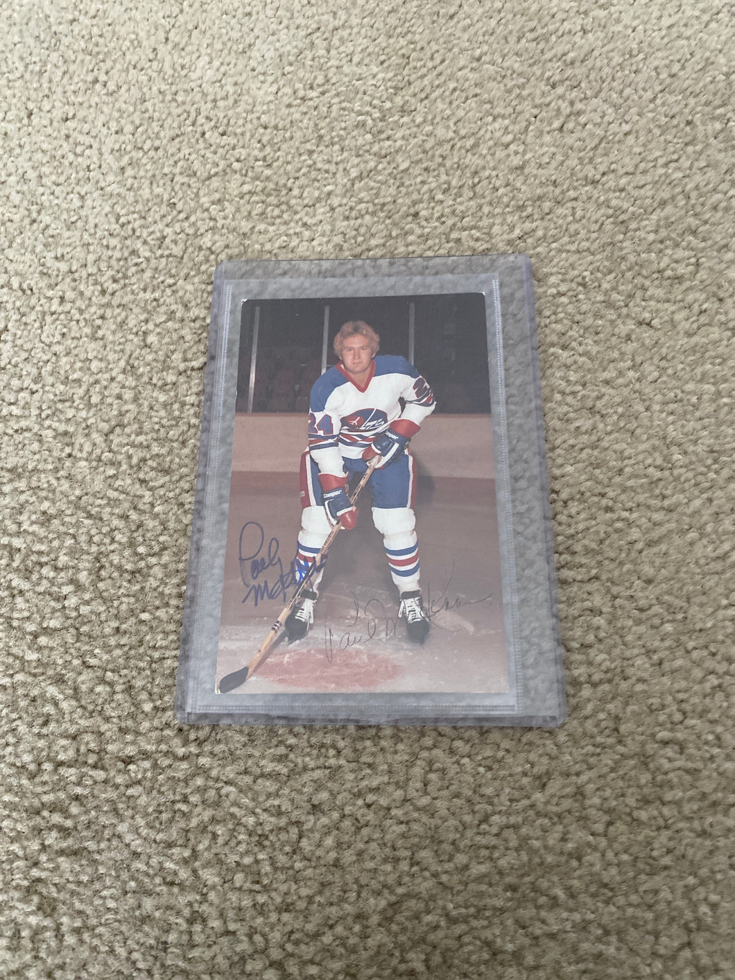 Paul Mckinnon - Autographed Postcard Winnioeg Jets Photo