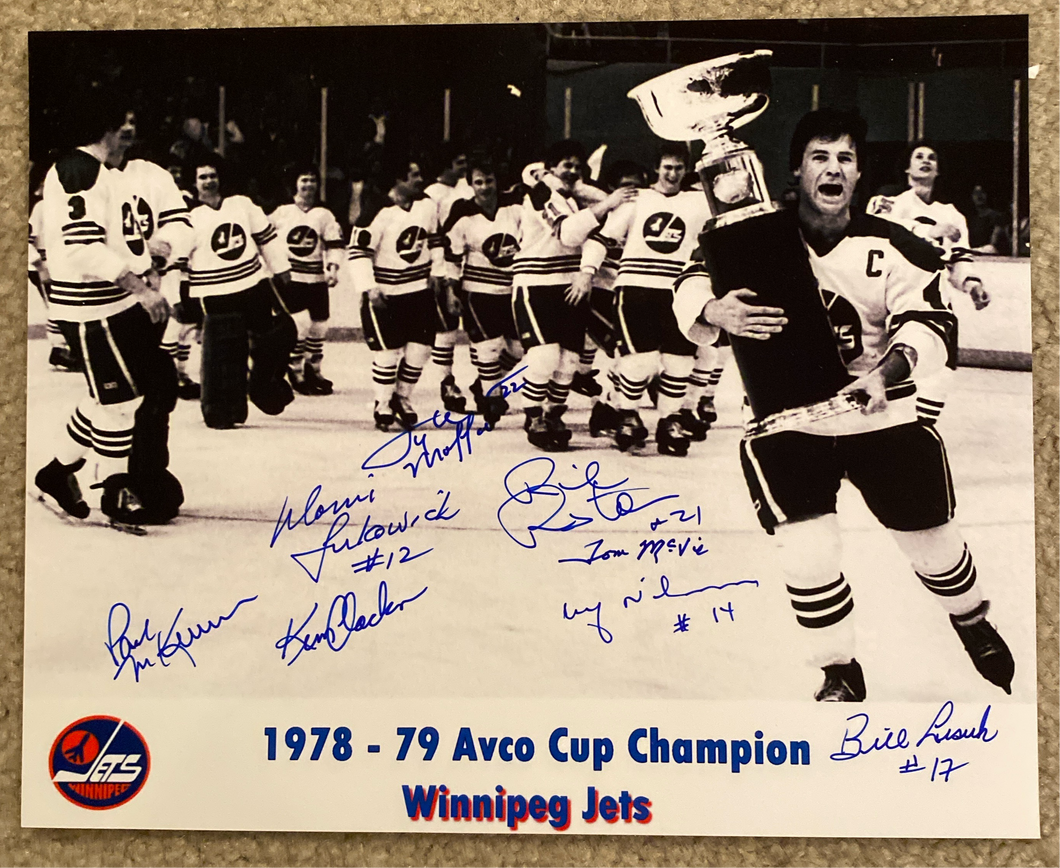 Winnipeg Jets 1978-79 Team Photo Multi Signed-  Autographed 8x10 Photo