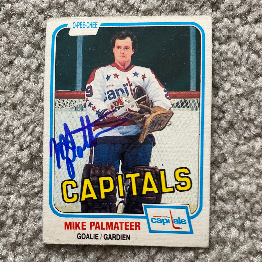 Mike Palmateer - Autographed Card - OPC - 1981-82