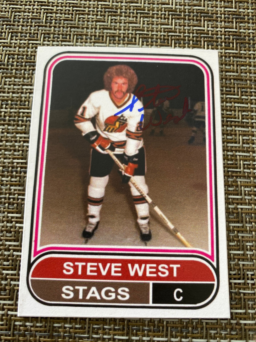 Steve West- Autographed Card - Custom Michigan Stags