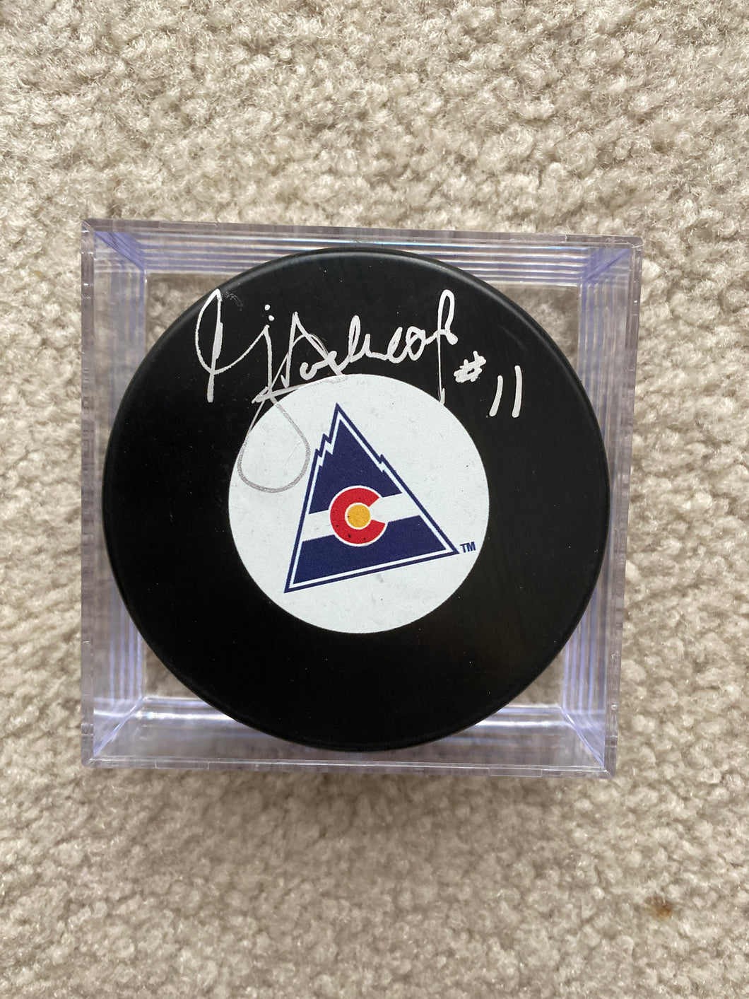 Bill Lochead - Autographed Puck - Colorado Rockies