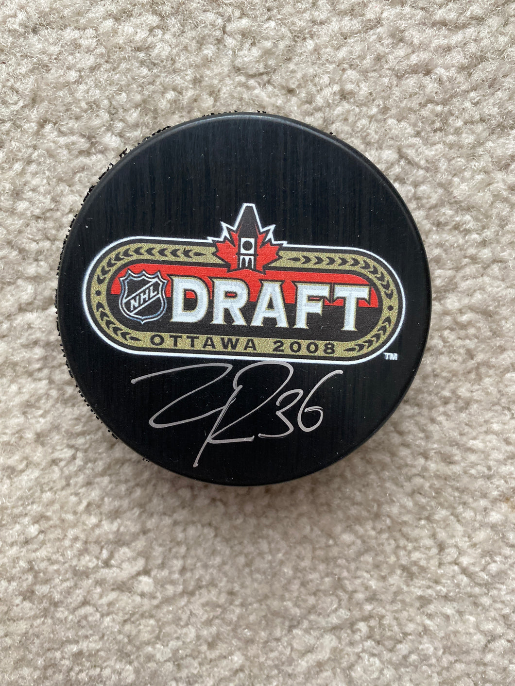 Zac Rinaldo - Autographed Puck - NHL Draft 2008