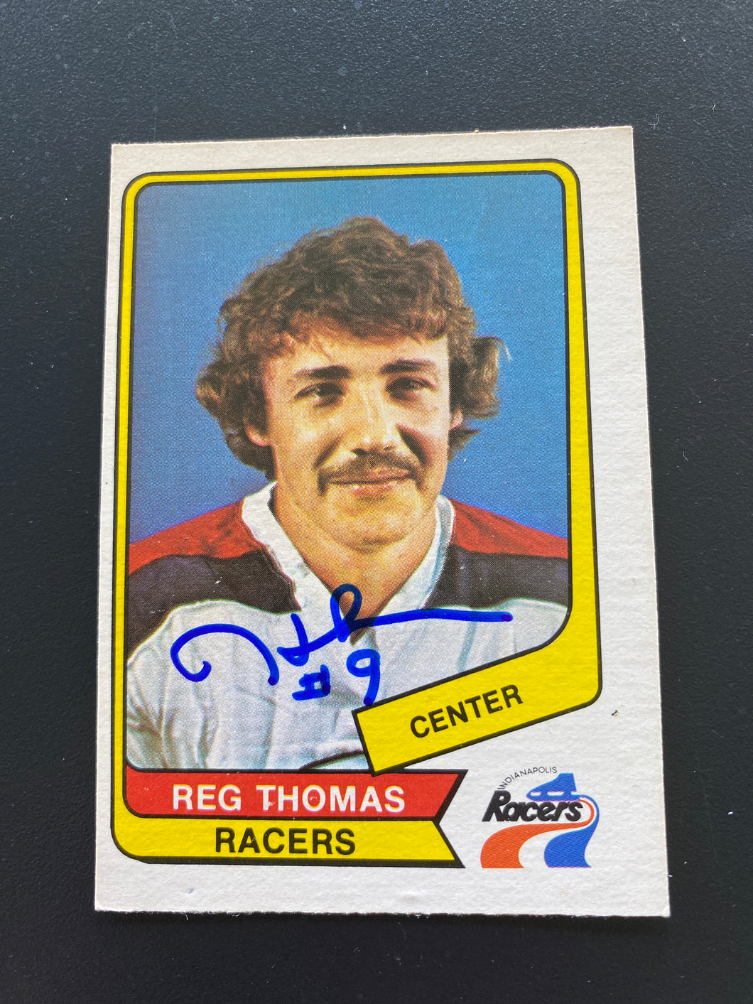 Reg Thomas - WHA Autographed Card - OPC 1976-77