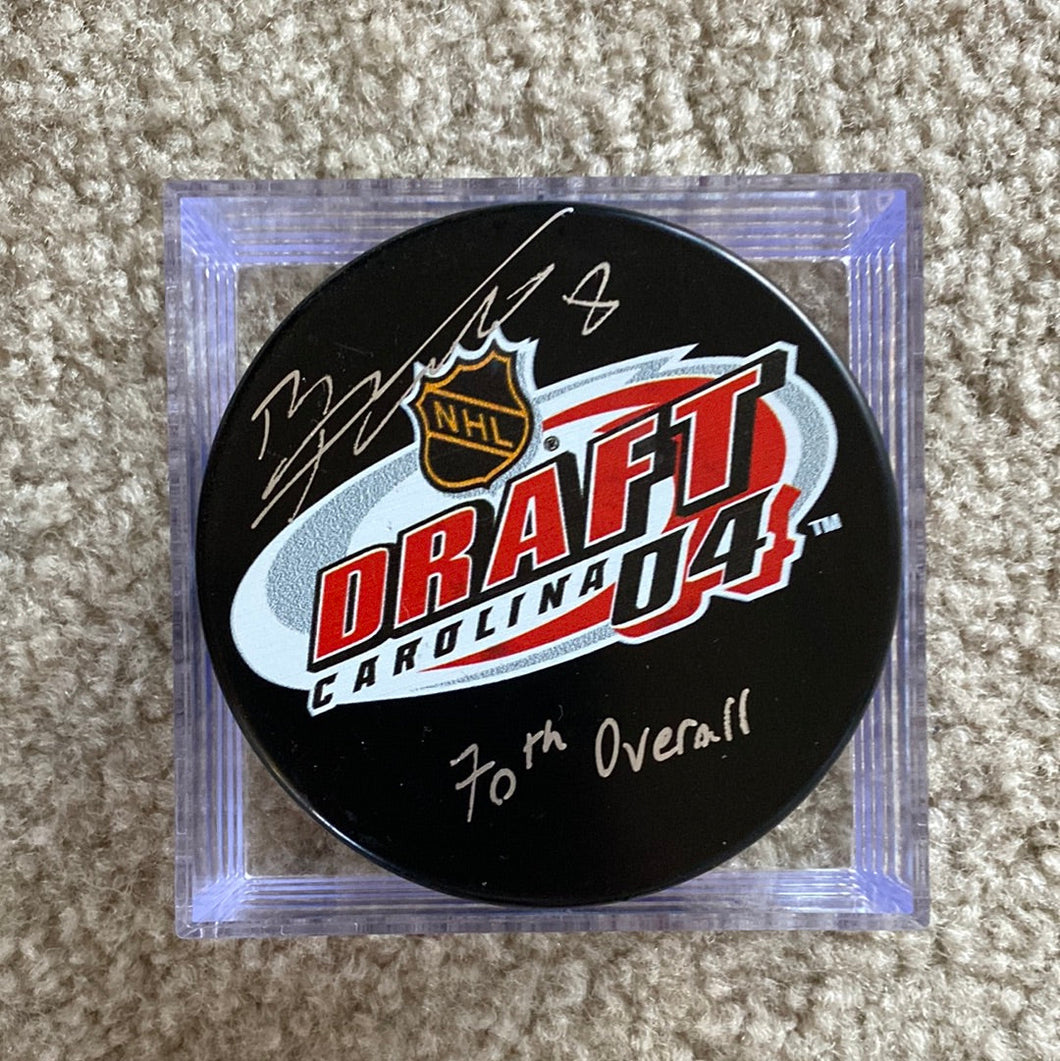 Brandon Prust - Autographed Puck 2004 Draft