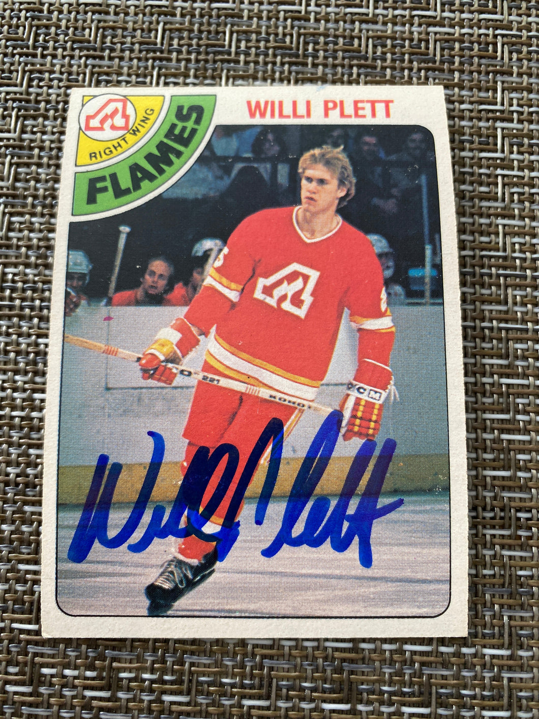Willi Plett - Autographed Card 1978/79 Opc