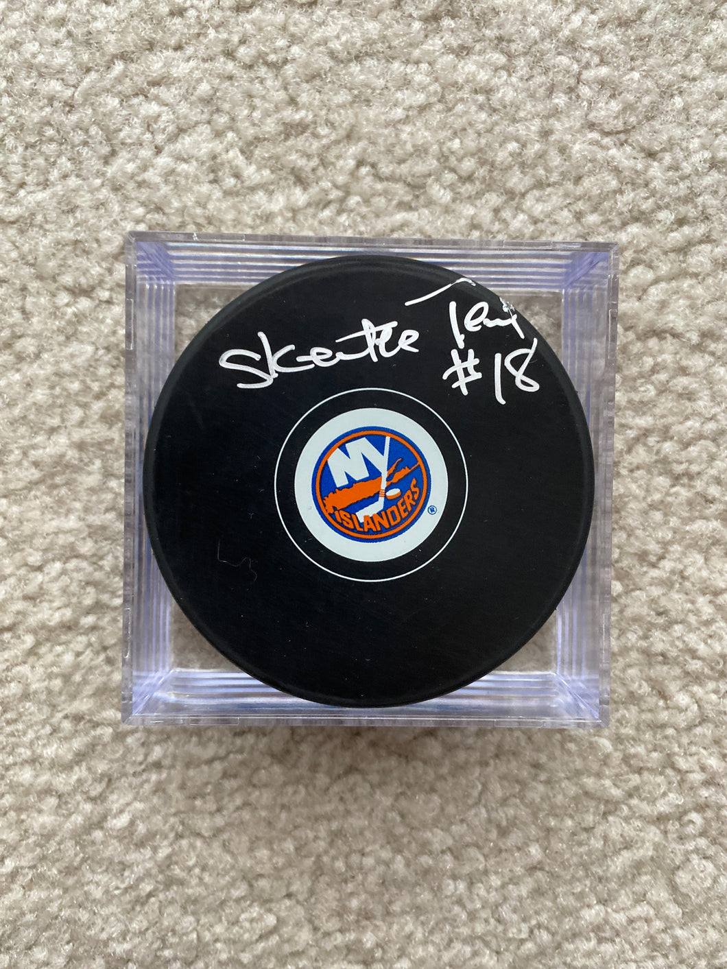 Skeeter Teal - Autographed Puck - New York Islanders