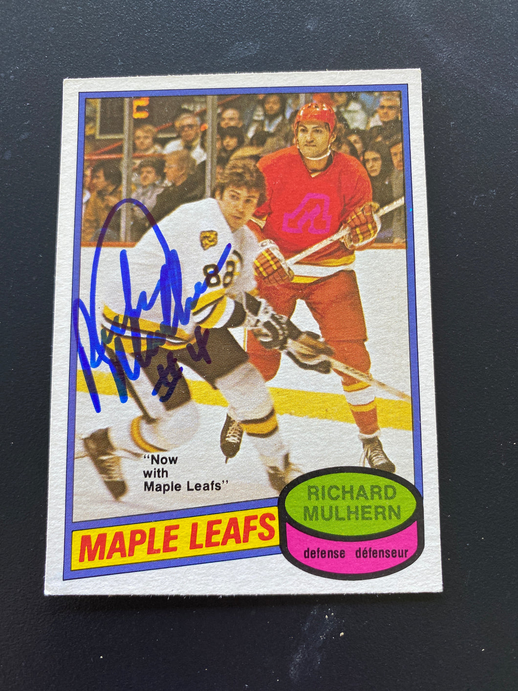 Richard Mulhern - Autographed Card - OPC 1980-81