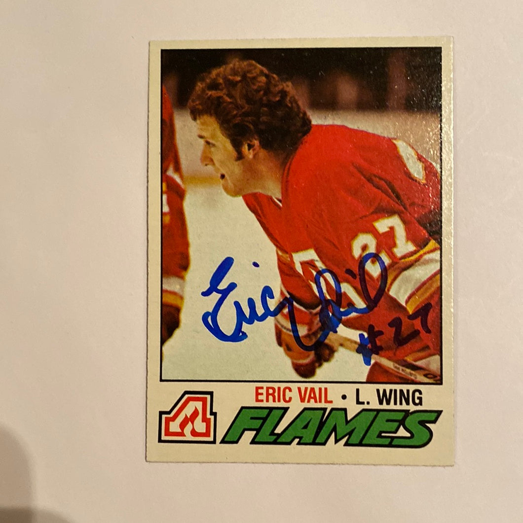 Eric Vail - Autographed Card - 1977-78 Topps