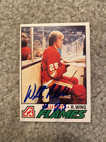 Willi Plett - Autographed Card 1977-78 Opc
