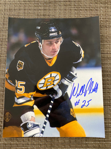 Willi Plett - Autographed 8X10 Photo Boston Bruins