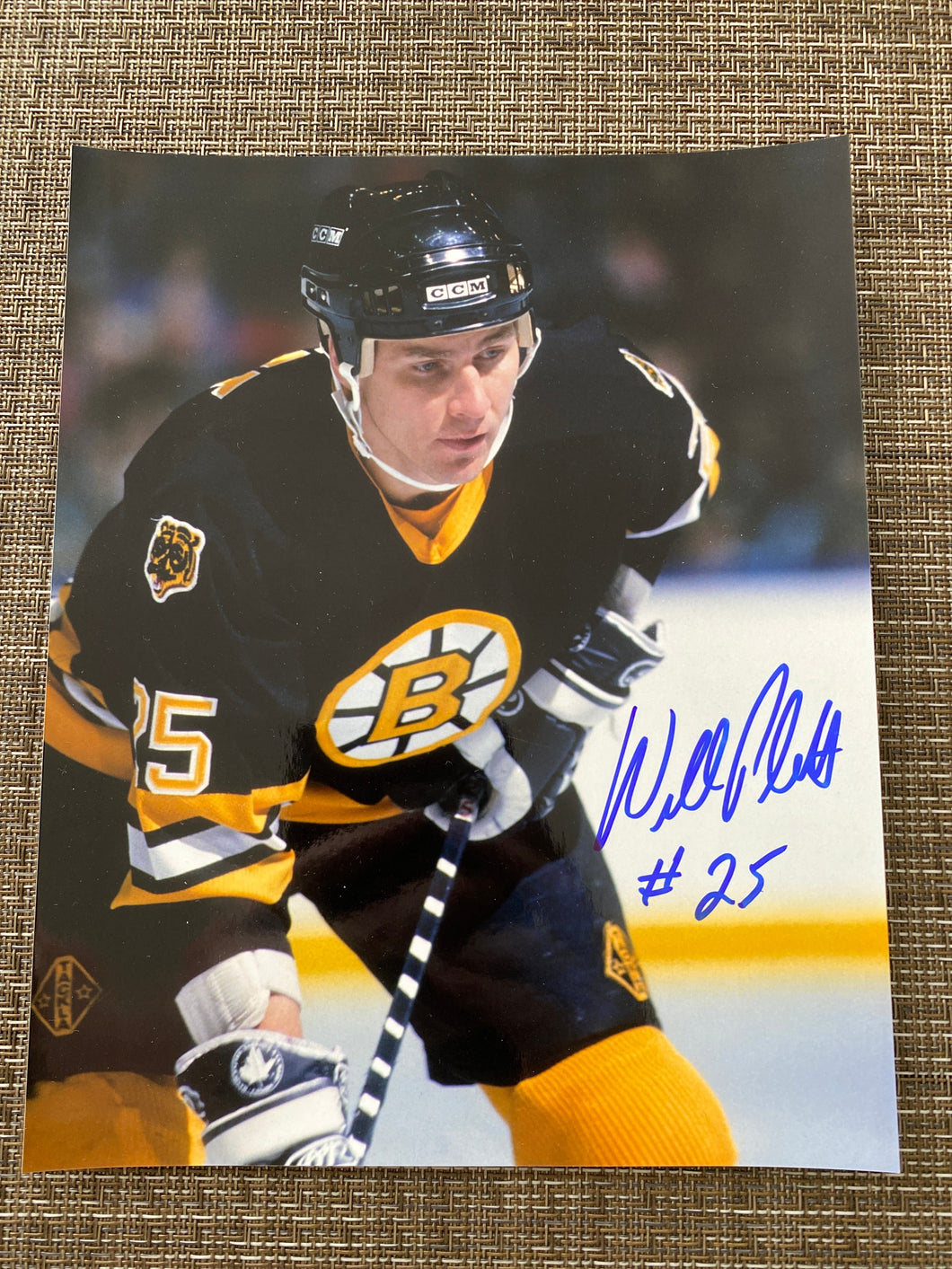Willi Plett - Autographed 8X10 Photo Boston Bruins