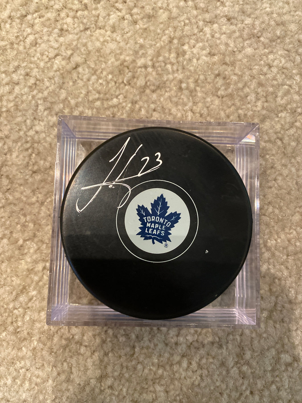 Todd Gill - Autographed Puck  -  Toronto Maple Leafs