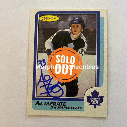 Al Iafrate - Autographed Card 1986-87 Opc