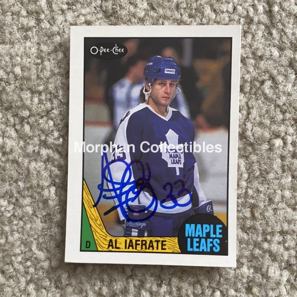 Al Iafrate - Autographed Card 1987-88 Opc