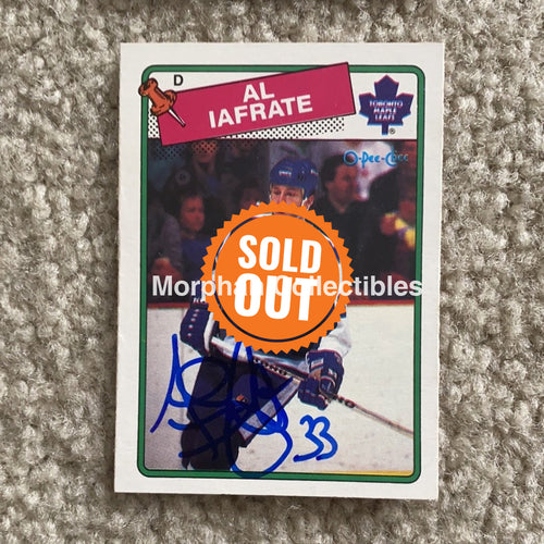 Al Iafrate - Autographed Card 1988-89 Opc
