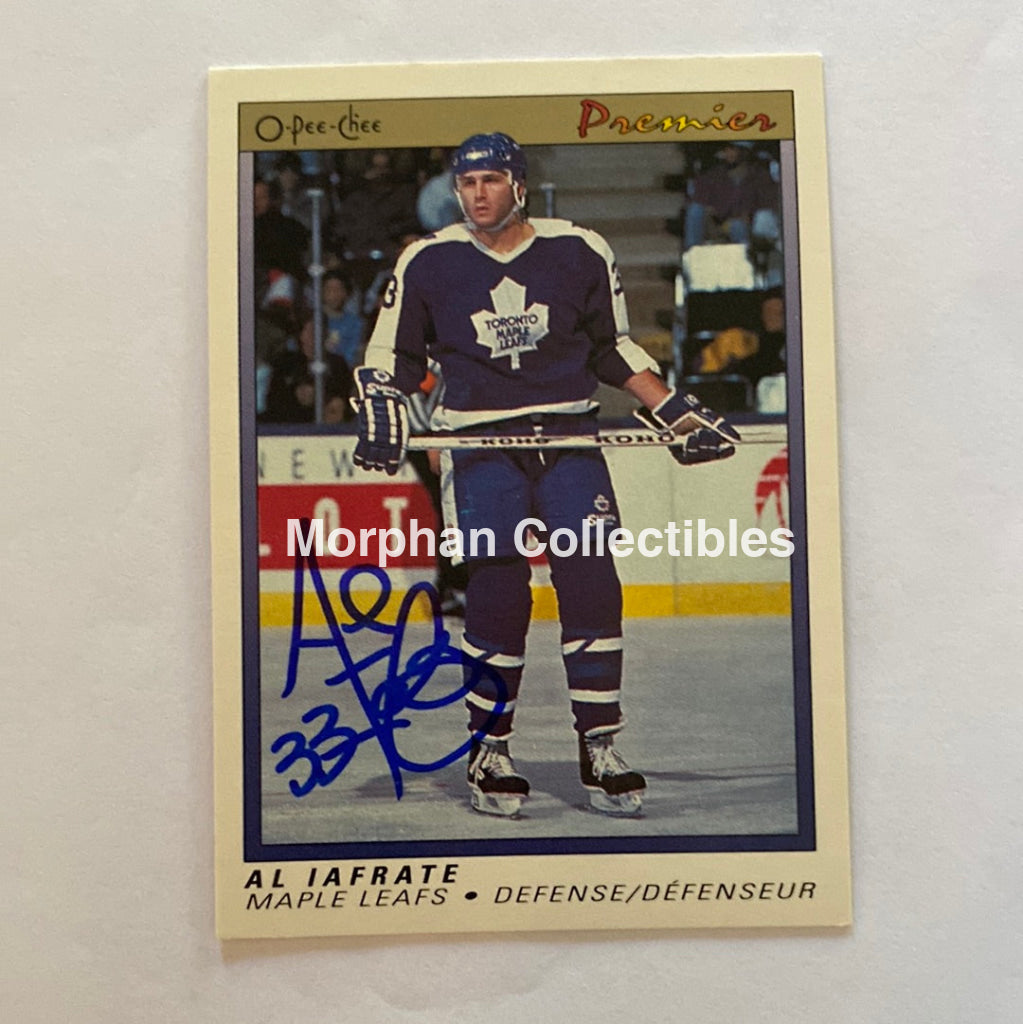 Al Iafrate - Autographed Card 1990-91 Opc Premier