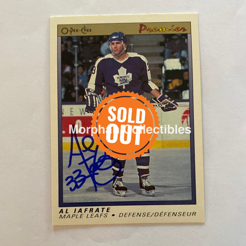 Al Iafrate - Autographed Card 1990-91 Opc Premier