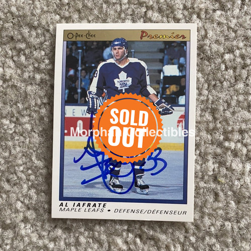 Al Iafrate - Autographed Card 1991 Opc Premier