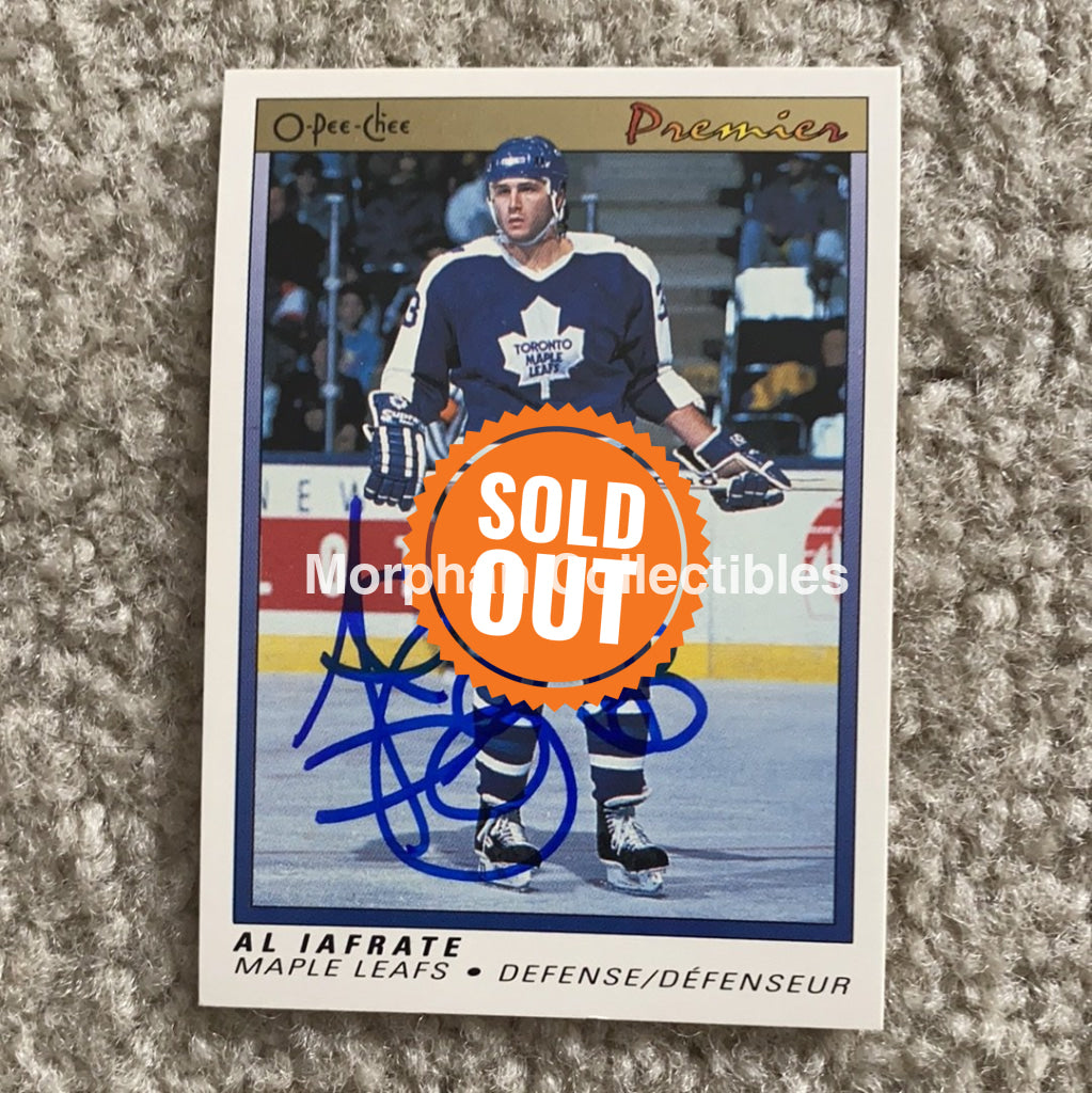 Al Iafrate - Autographed Card 1991 Opc Premier