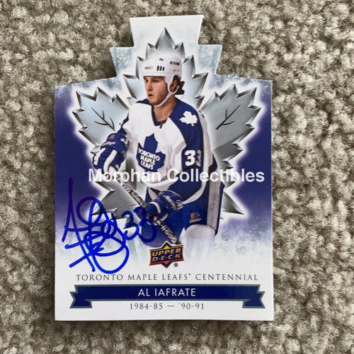 Al Iafrate - Autographed Card Toronto Maple Leafs Centennial Die Cut