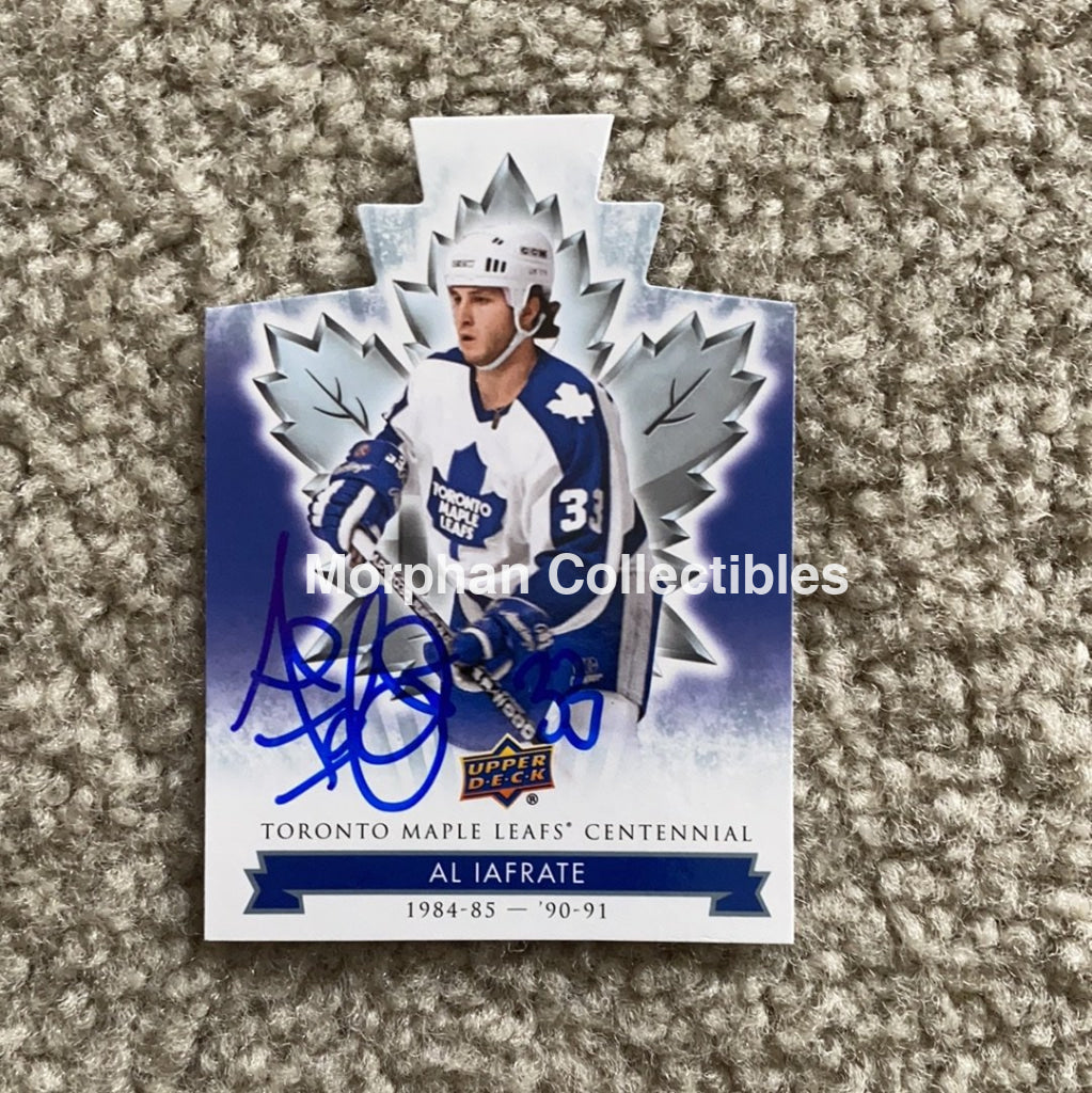 Al Iafrate - Autographed Card Toronto Maple Leafs Centennial Die Cut