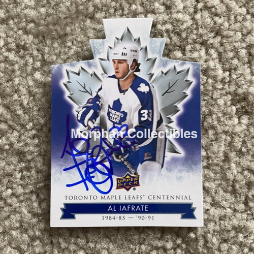 Al Iafrate - Autographed Card Toronto Maple Leafs Centennial Die Cut