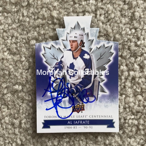 Al Iafrate - Autographed Card Toronto Maple Leafs Centennial Die Cut