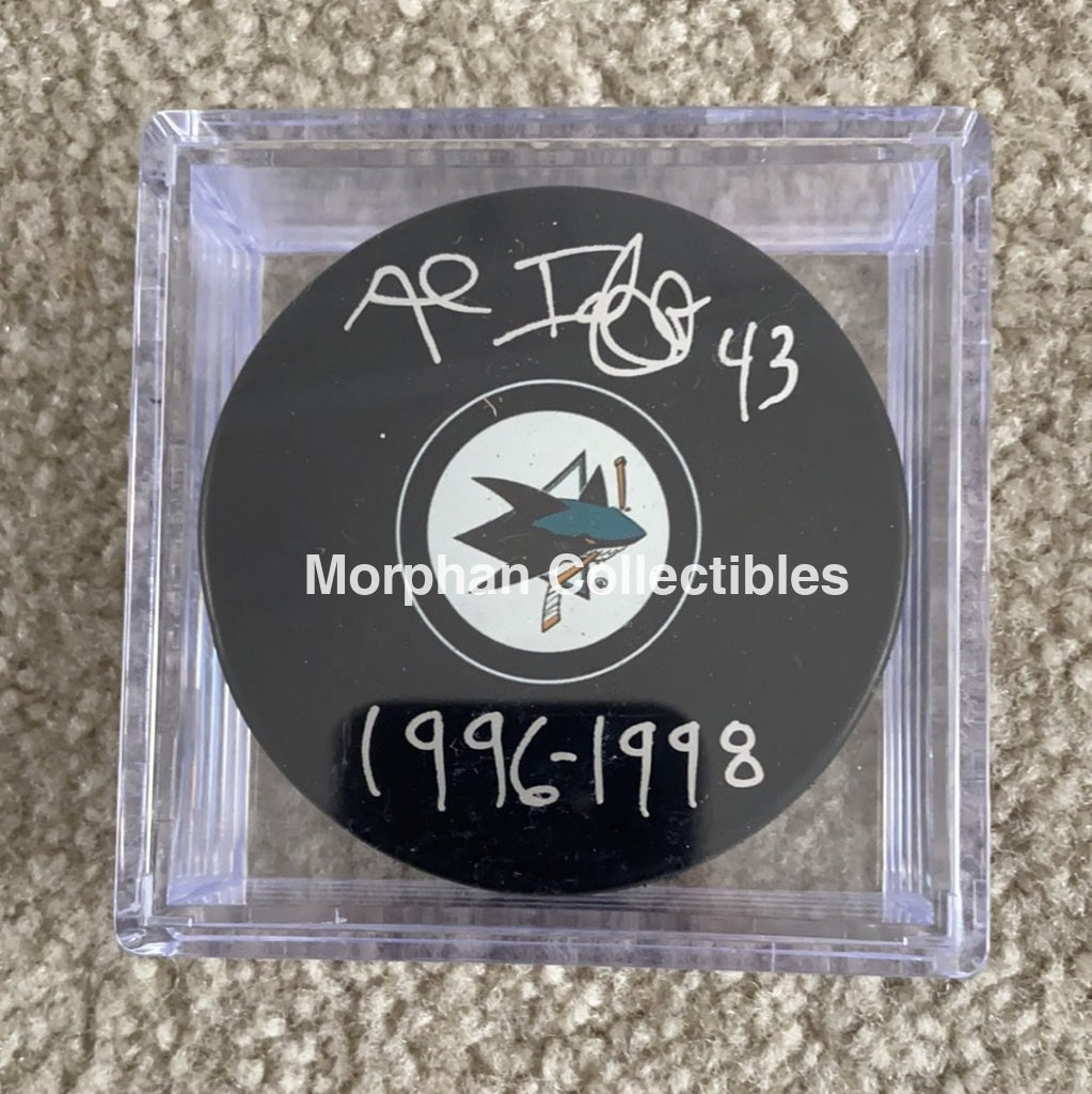 Al Iafrate - Autographed San Jose Sharks Puck