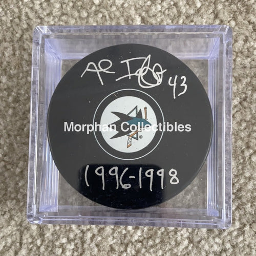 Al Iafrate - Autographed San Jose Sharks Puck