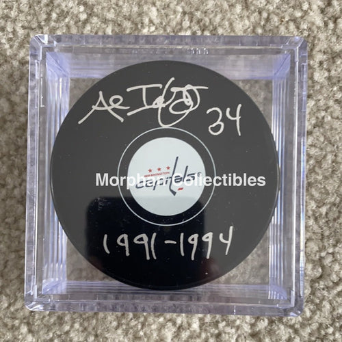 Al Iafrate - Autographed Washington Capitals Puck