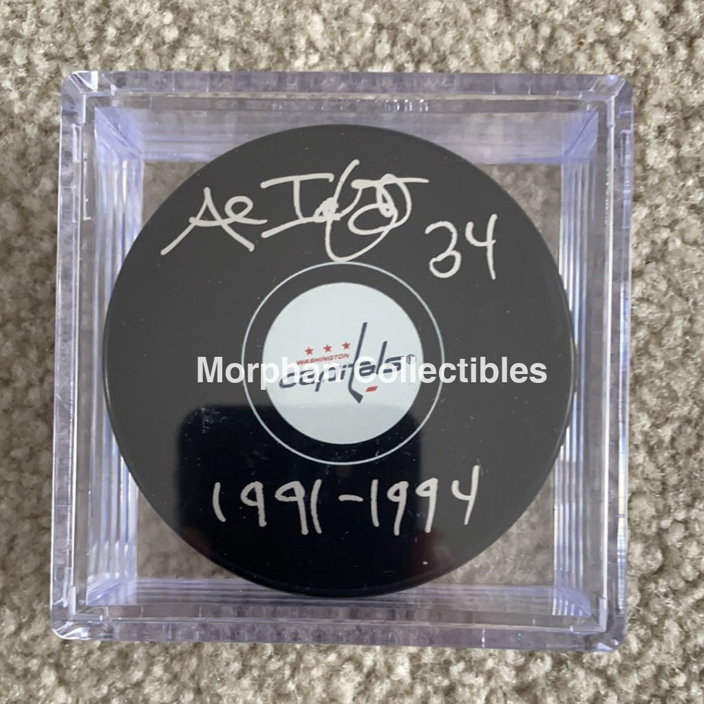Al Iafrate - Autographed Washington Capitals Puck