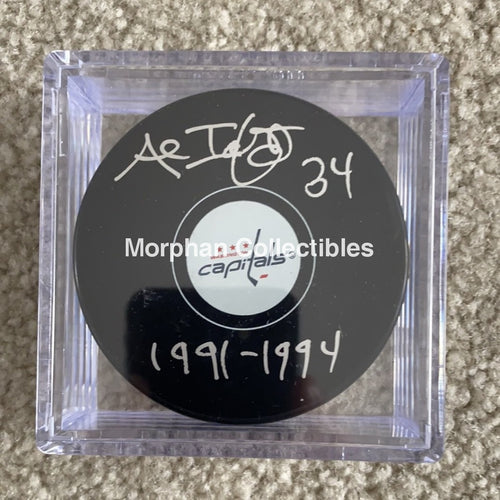 Al Iafrate - Autographed Washington Capitals Puck