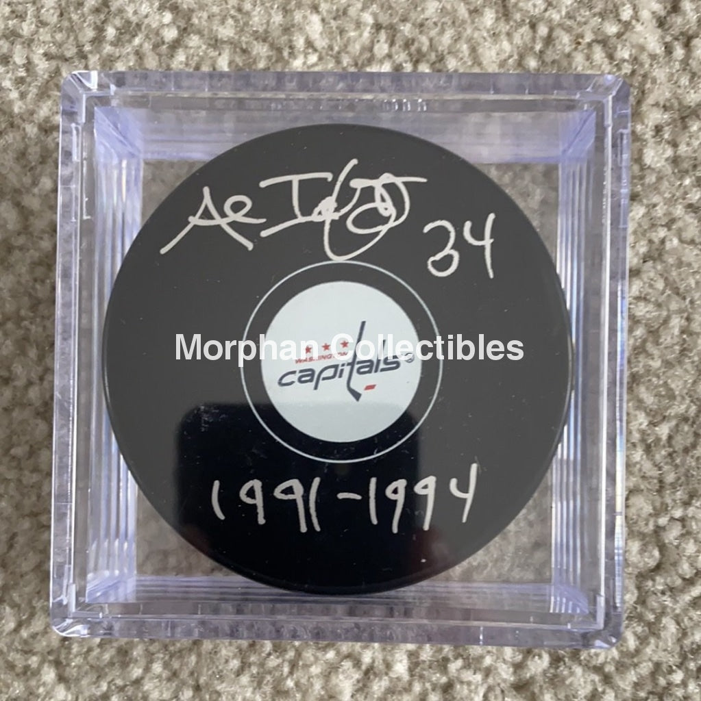 Al Iafrate - Autographed Washington Capitals Puck