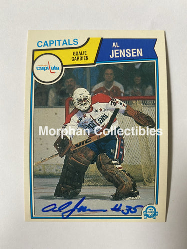Al Jensen - Signed Card 1983-84 Opc Rookie