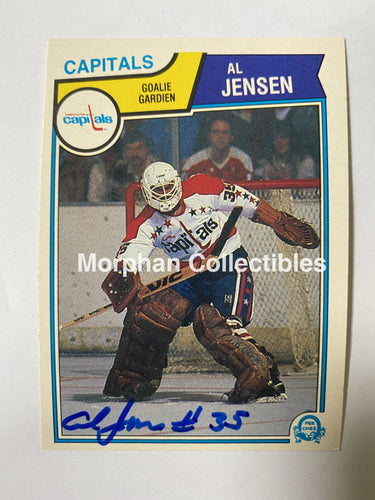 Al Jensen - Signed Card 1983-84 Opc Rookie