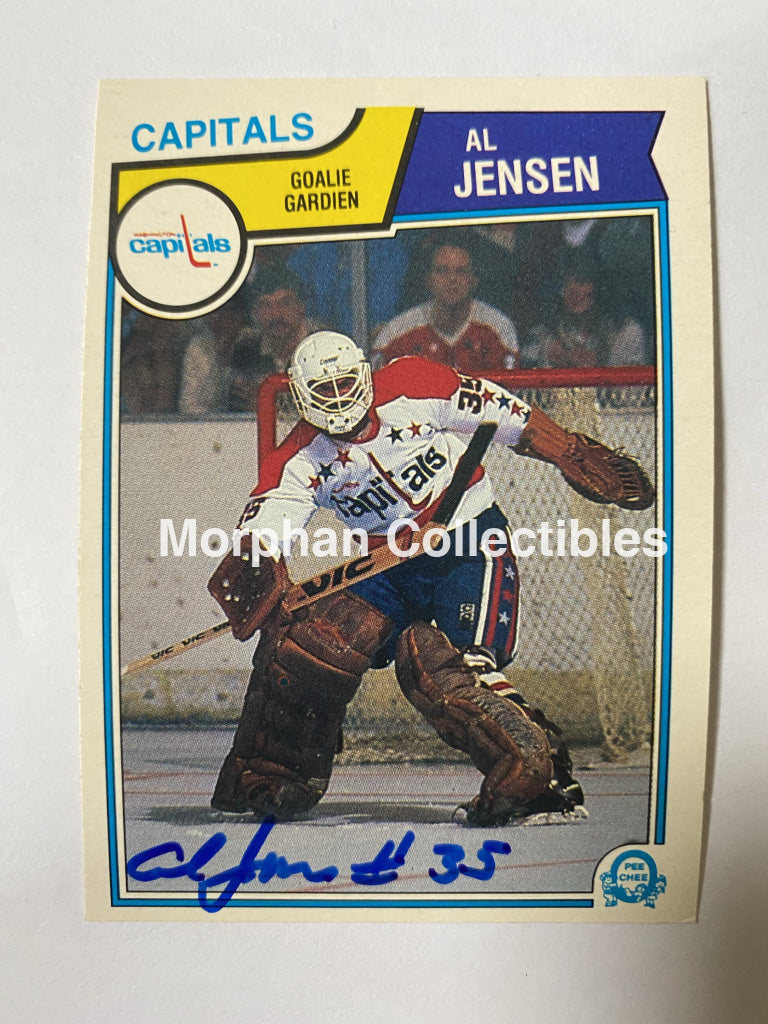 Al Jensen - Signed Card 1983-84 Opc Rookie