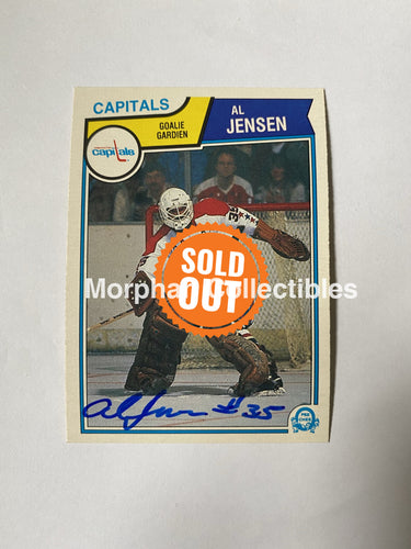 Al Jensen - Signed Card 1983-84 Opc Rookie