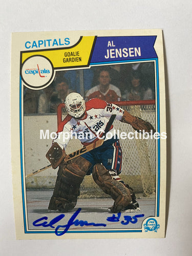 Al Jensen - Signed Card 1983-84 Opc Rookie