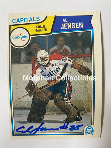 Al Jensen - Signed Card 1983-84 Opc Rookie