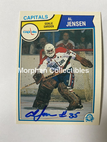 Al Jensen - Signed Card 1983-84 Opc Rookie